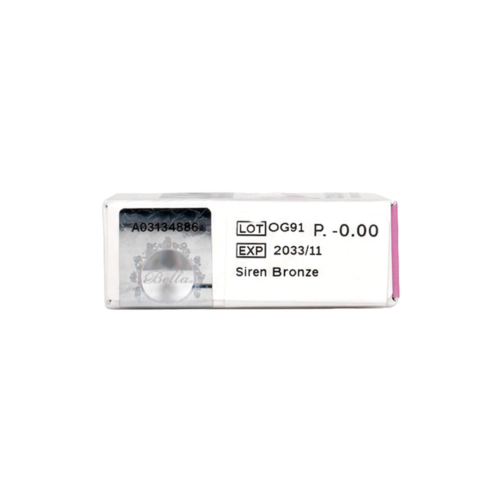 57601-Bella Color One Day Contact Lenses 10pcs - Siren Bronze +4