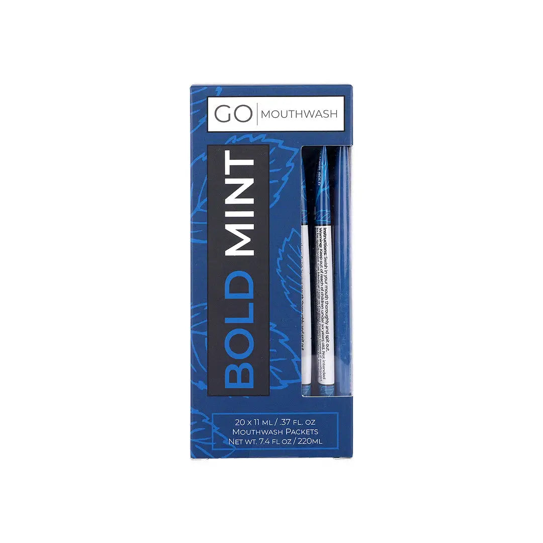 Go Bold Mint Mouthwash Sachet 20x11ml