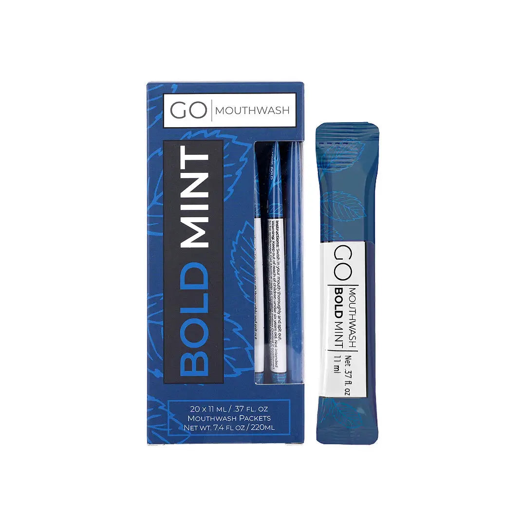 Go Bold Mint Mouthwash Sachet 20x11ml