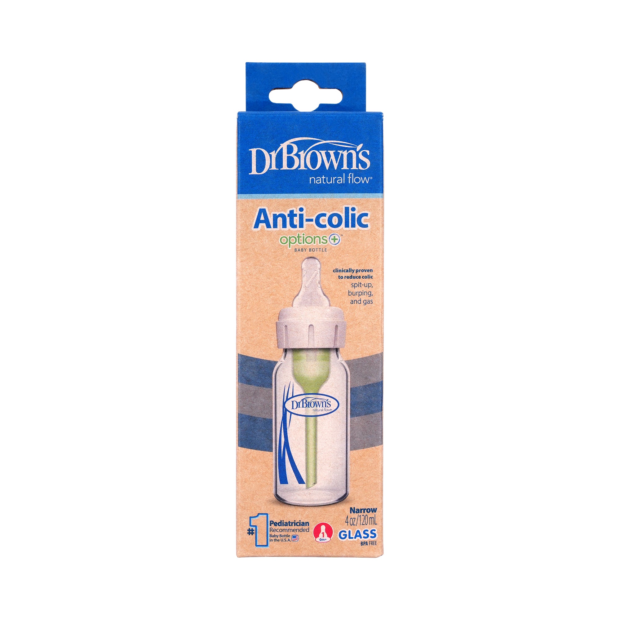 57613-Dr Browns Anti-Colic Narrow Glass Bottle(0m+) 120ml-1324 +6