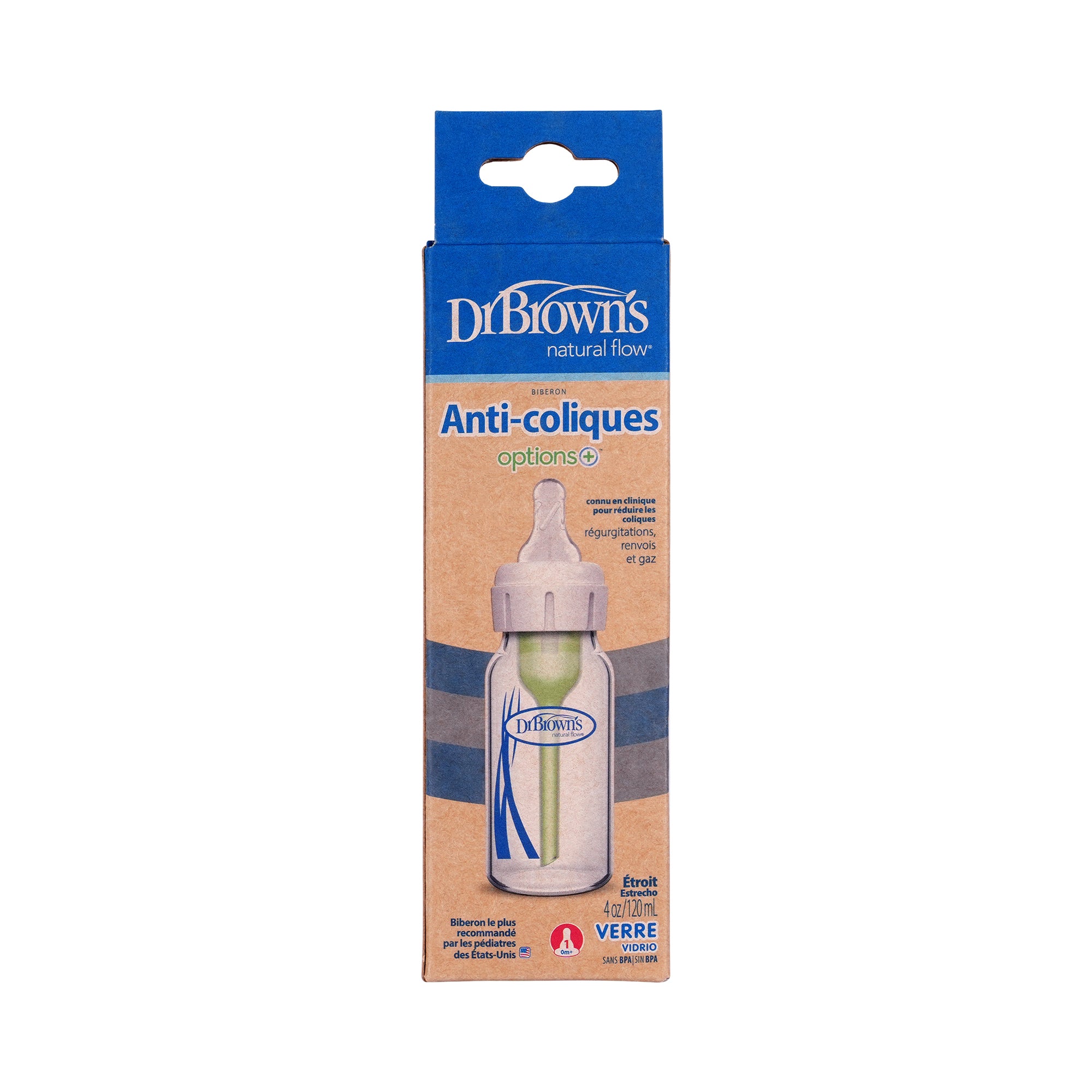 57613-Dr Browns Anti-Colic Narrow Glass Bottle(0m+) 120ml-1324 +8