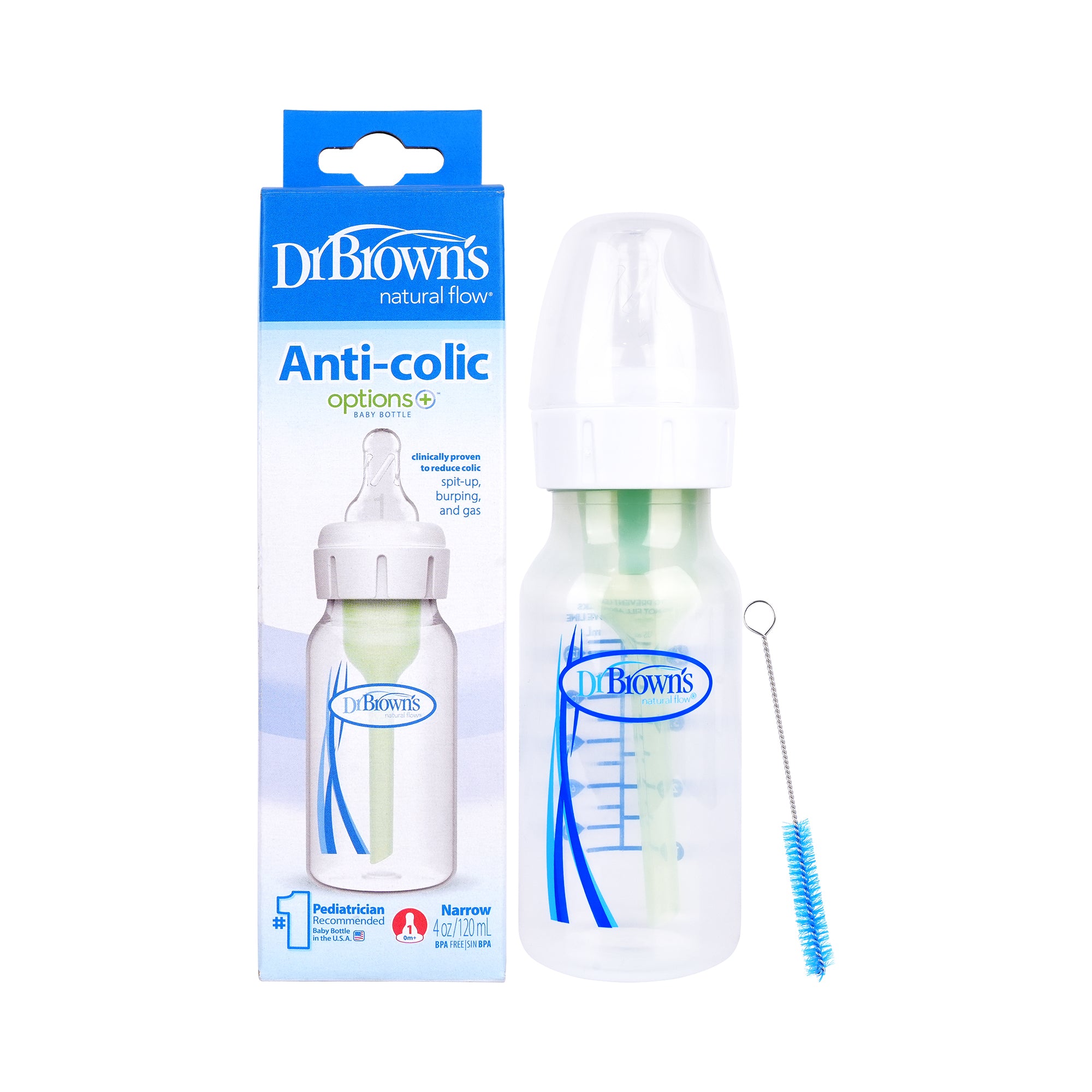 57614-Dr Browns Anti-Colic Narrow Baby Bottle(0m+) 120ml-3962
