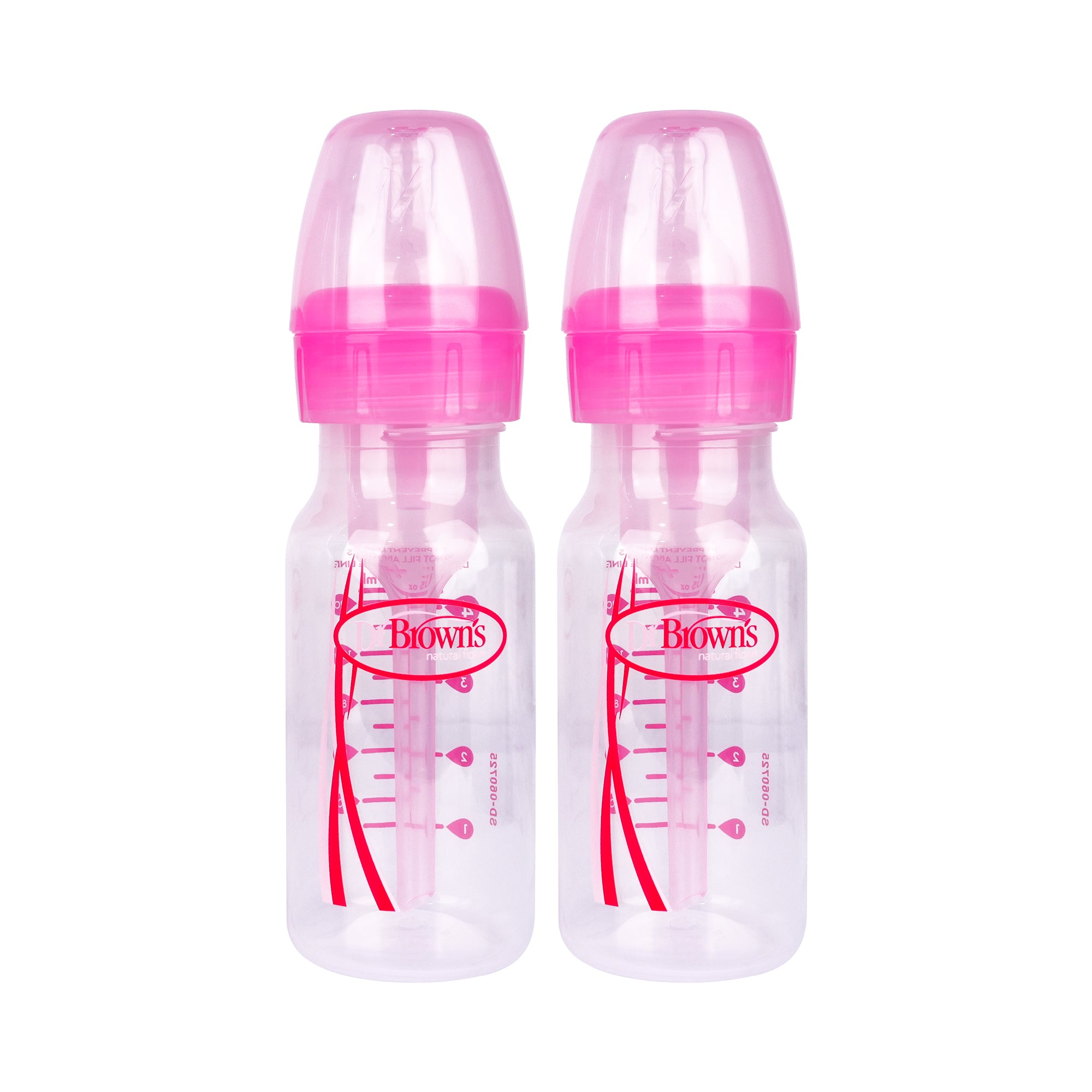 57615-Dr Browns Anti-Colic Baby Bottle Pink 2x120ml-6307 +7