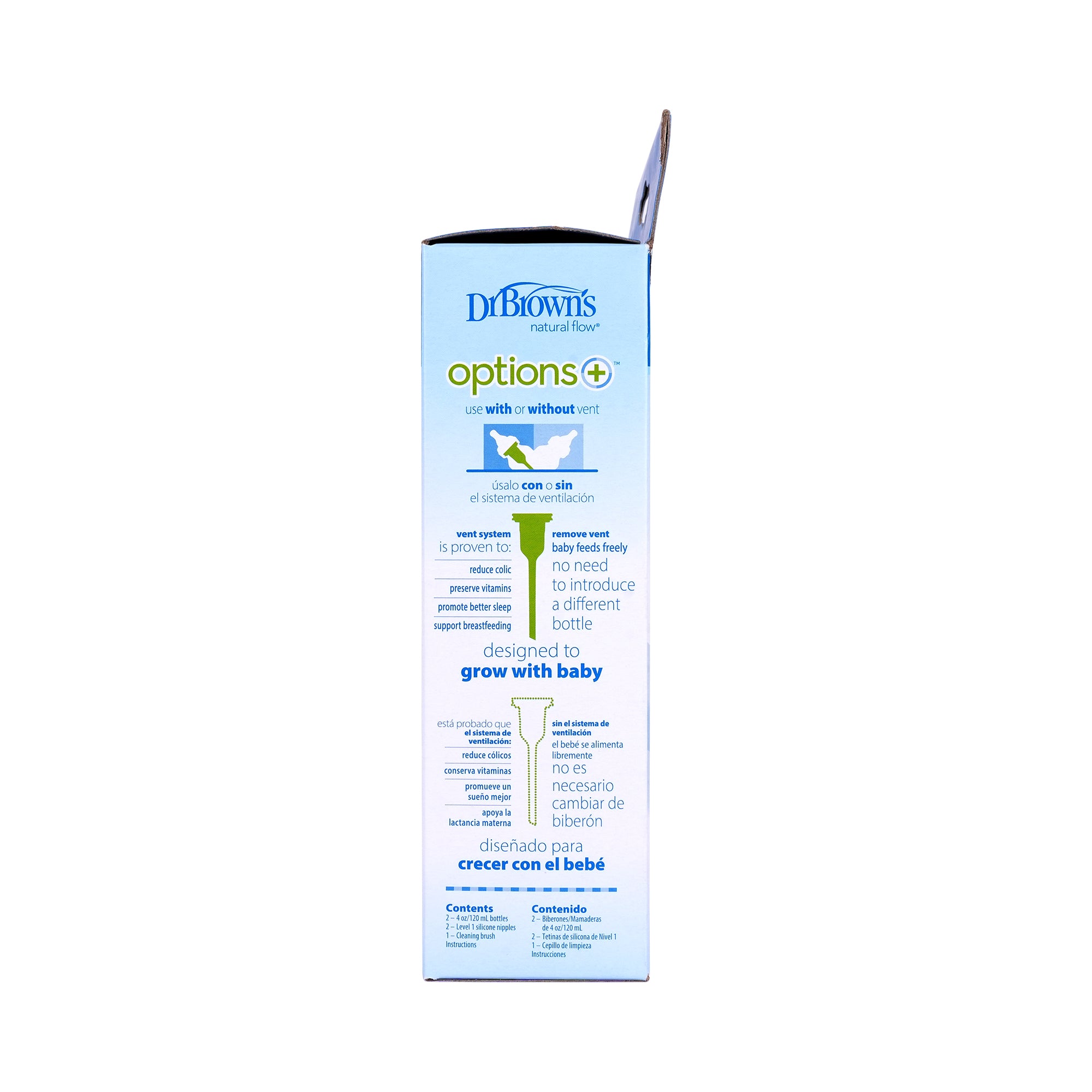57616-Dr Browns Anti-Colic Baby Bottle Blue 2x120ml-6314 +5