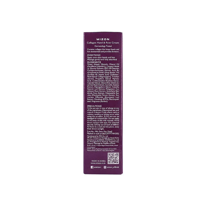 57635-MIZON Collagen Hand And Foot Cream 100ml-5515 +1