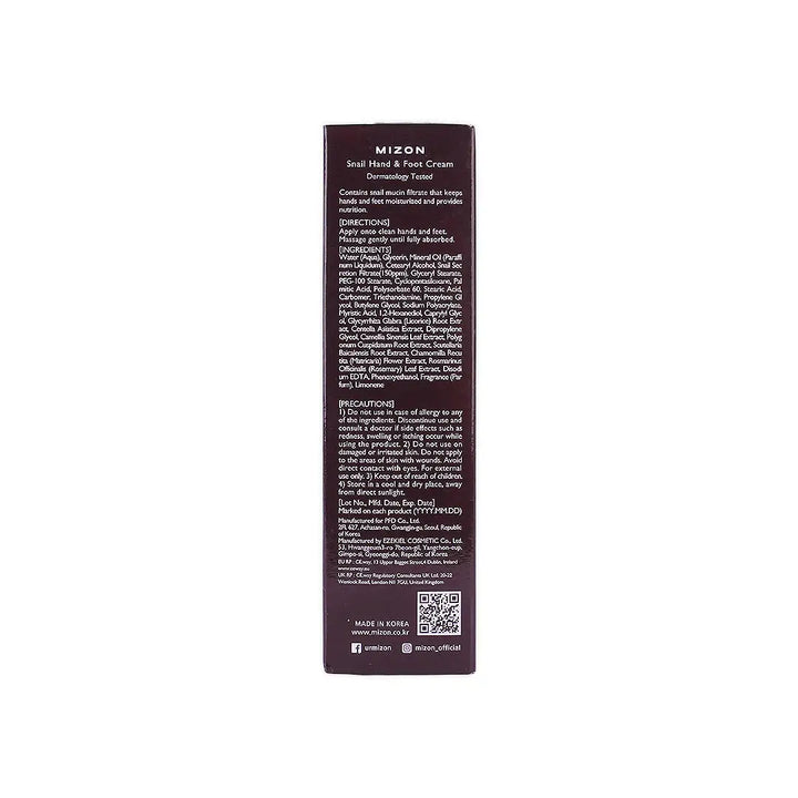 57636-MIZON Snail Hand And Foot Cream 100ml-5364 +3
