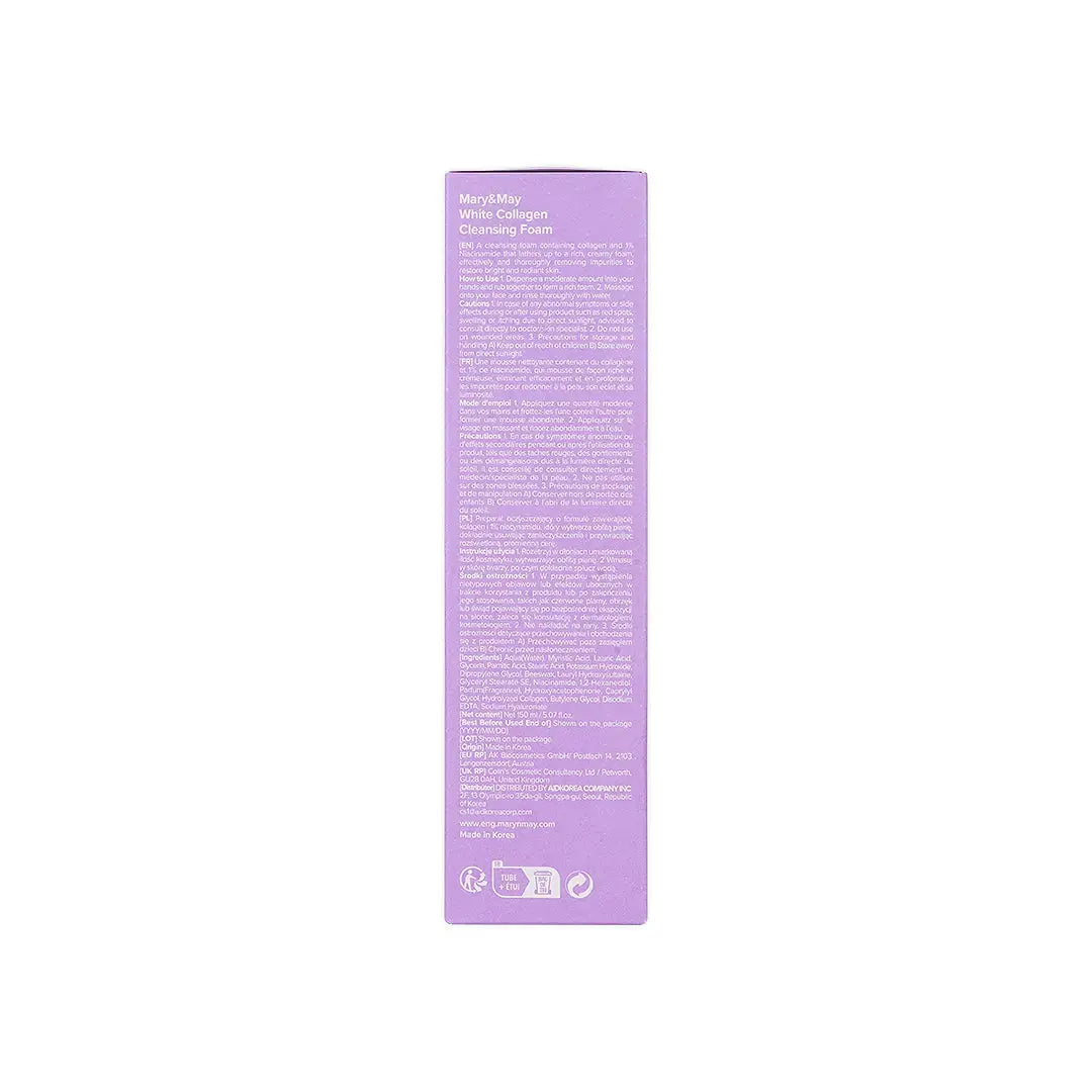 57641-Mary & May White Collagen Cleansing Foam – 150ml +7