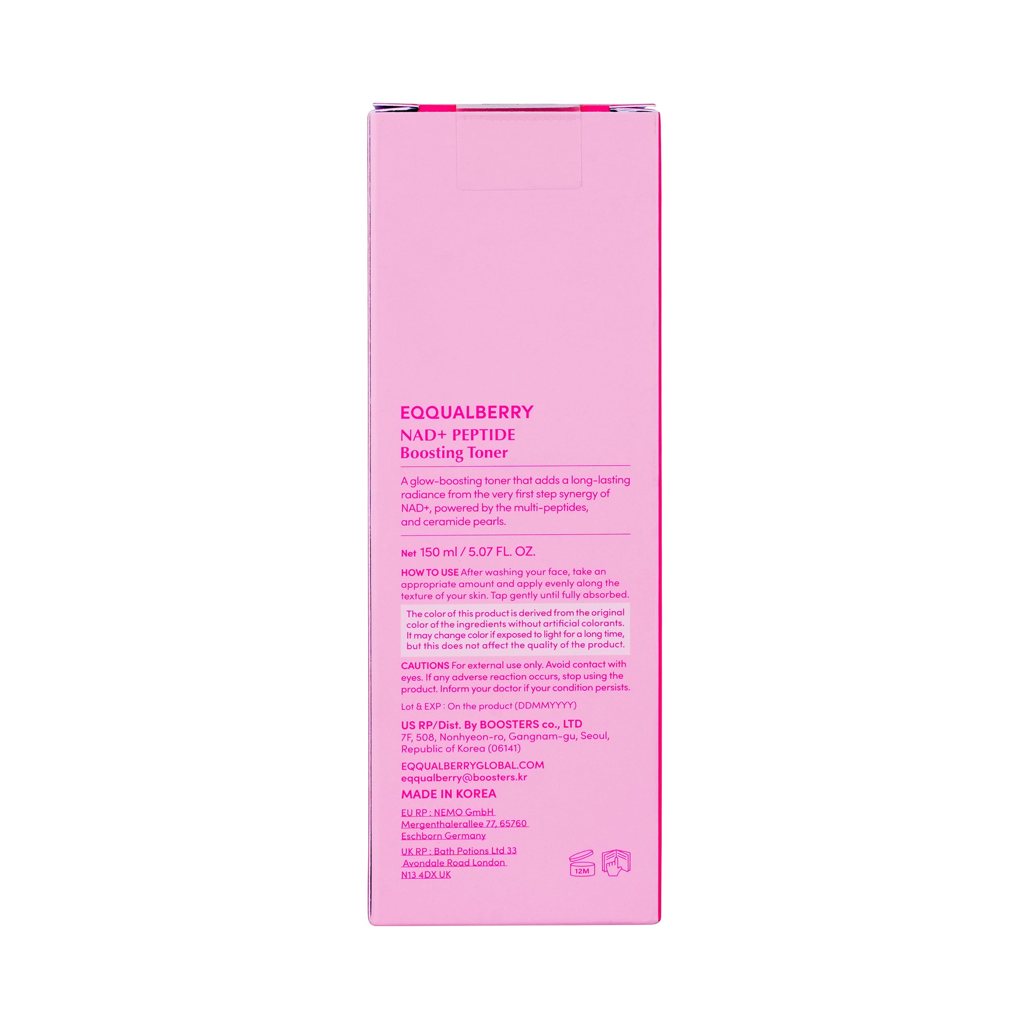 57662-Eqqual Berry NAD+PEPTIDE Boosting Toner 150ml-Lush Blush +4