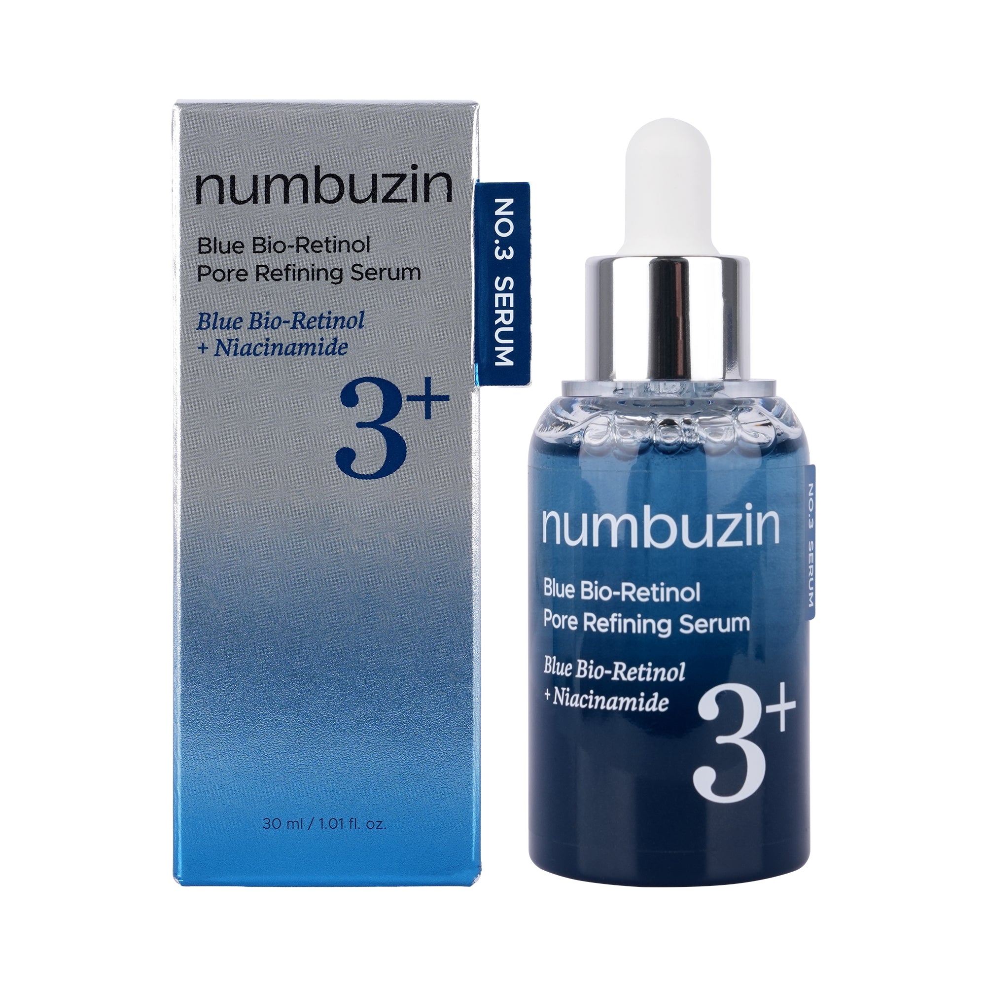 57667-Numbuzin No.3 Blue Bio-Retinol Pore Refining Serum 30ml +2