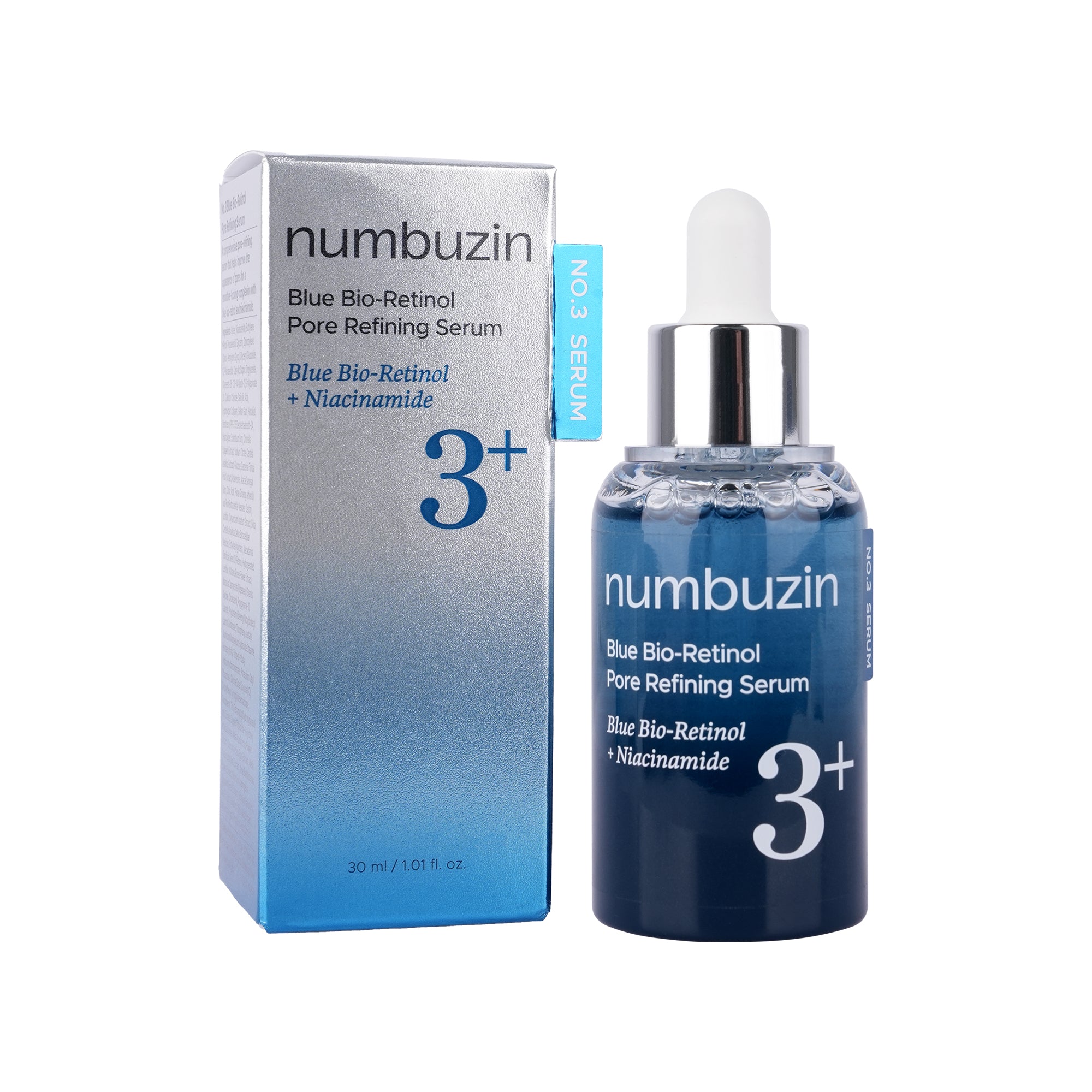 57667-Numbuzin No.3 Blue Bio-Retinol Pore Refining Serum 30ml +3