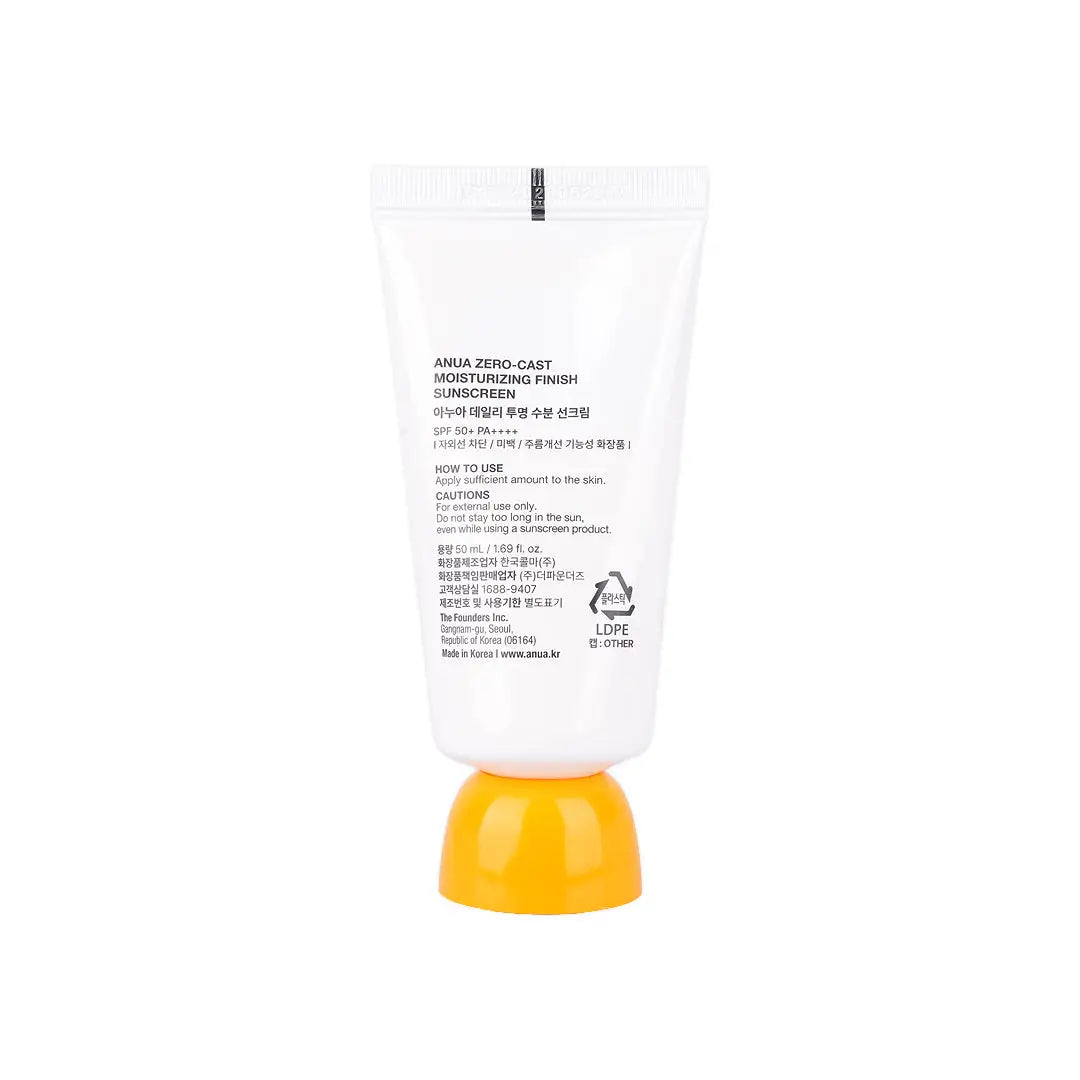 57668-Anua Zero-Cast Moisturizing Sunscreen Spf50+ PA++++ 50ml +3