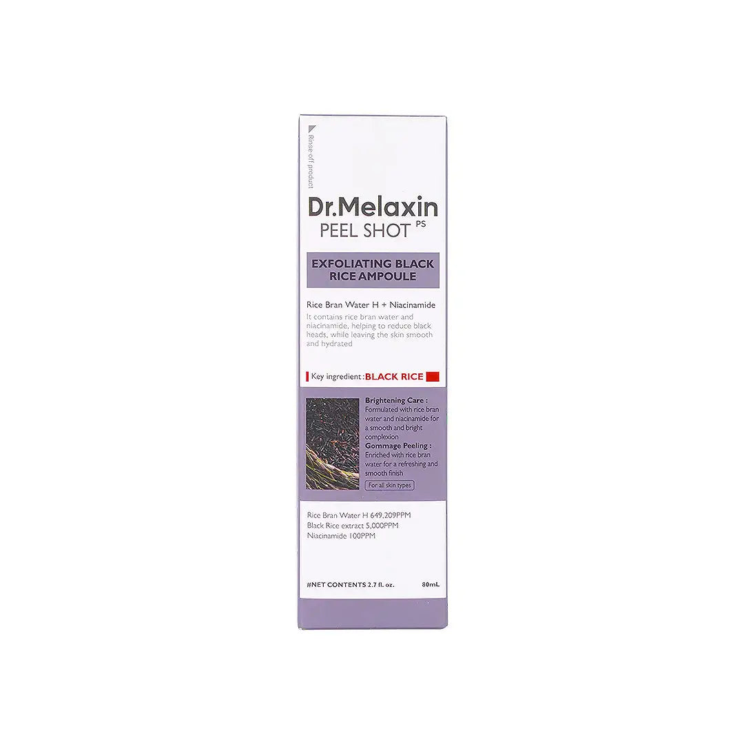 57669-Dr.Melaxin Peel Shot Exfoliating Black Rice Ampoule 80ml +4