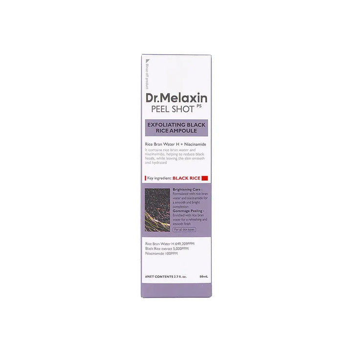 57669-Dr.Melaxin Peel Shot Exfoliating Black Rice Ampoule 80ml +4