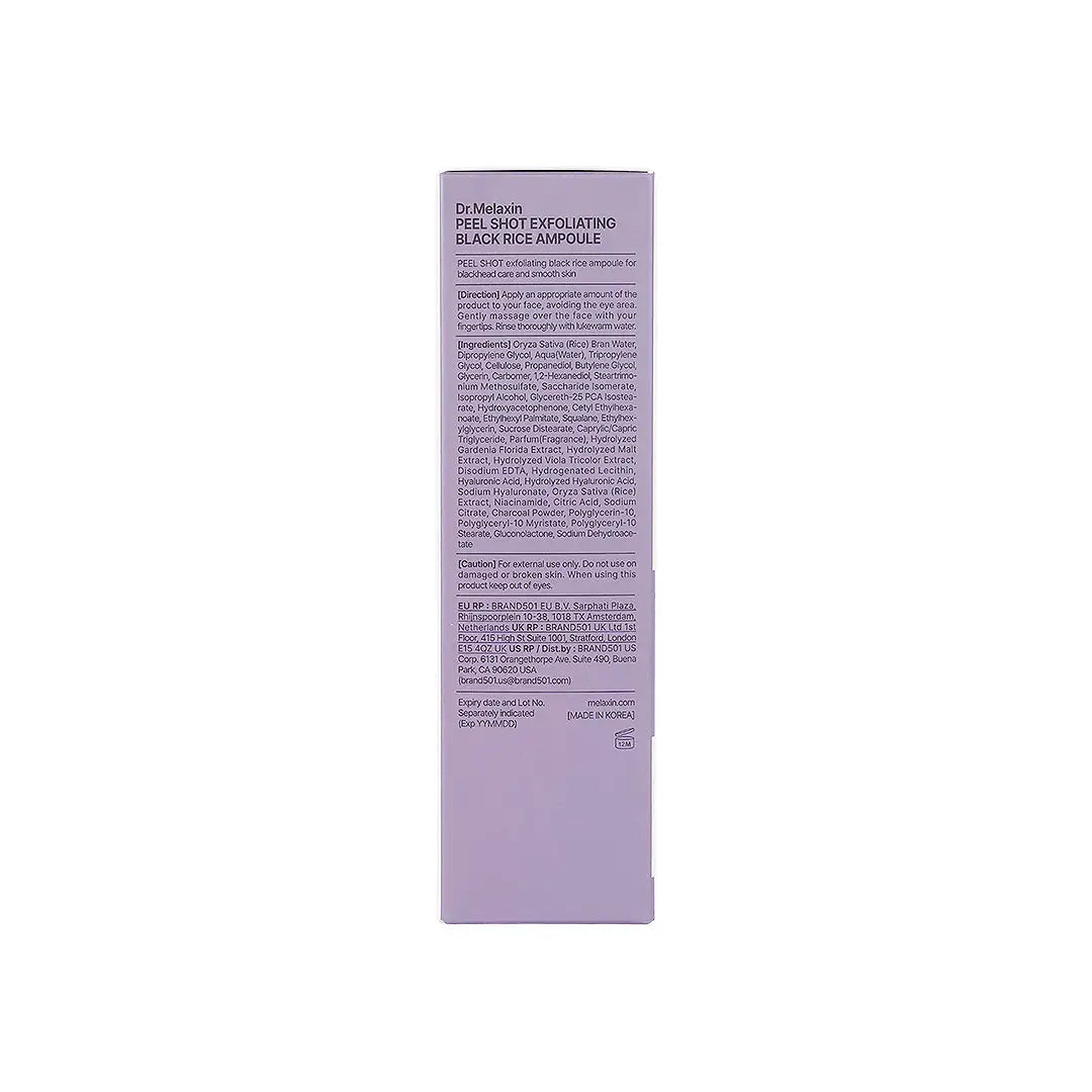 57669-Dr.Melaxin Peel Shot Exfoliating Black Rice Ampoule 80ml +6