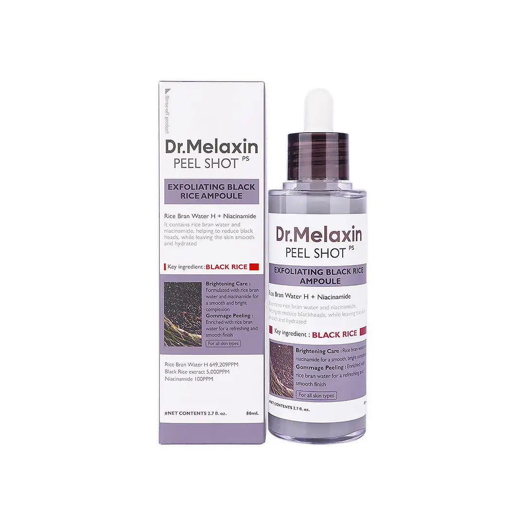 57669-Dr.Melaxin Peel Shot Exfoliating Black Rice Ampoule 80ml