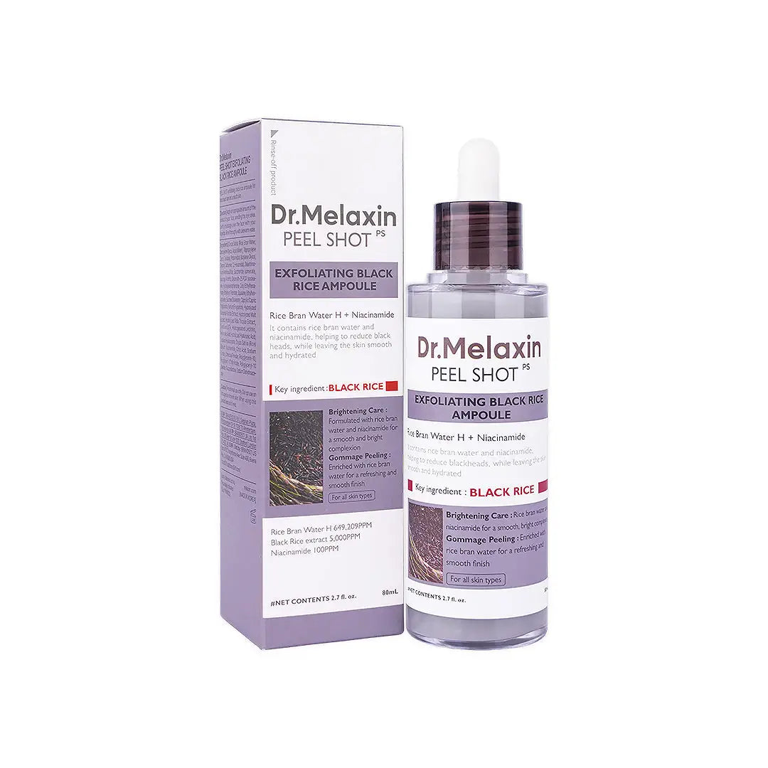 57669-Dr.Melaxin Peel Shot Exfoliating Black Rice Ampoule 80ml +1