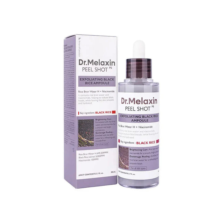 57669-Dr.Melaxin Peel Shot Exfoliating Black Rice Ampoule 80ml +1