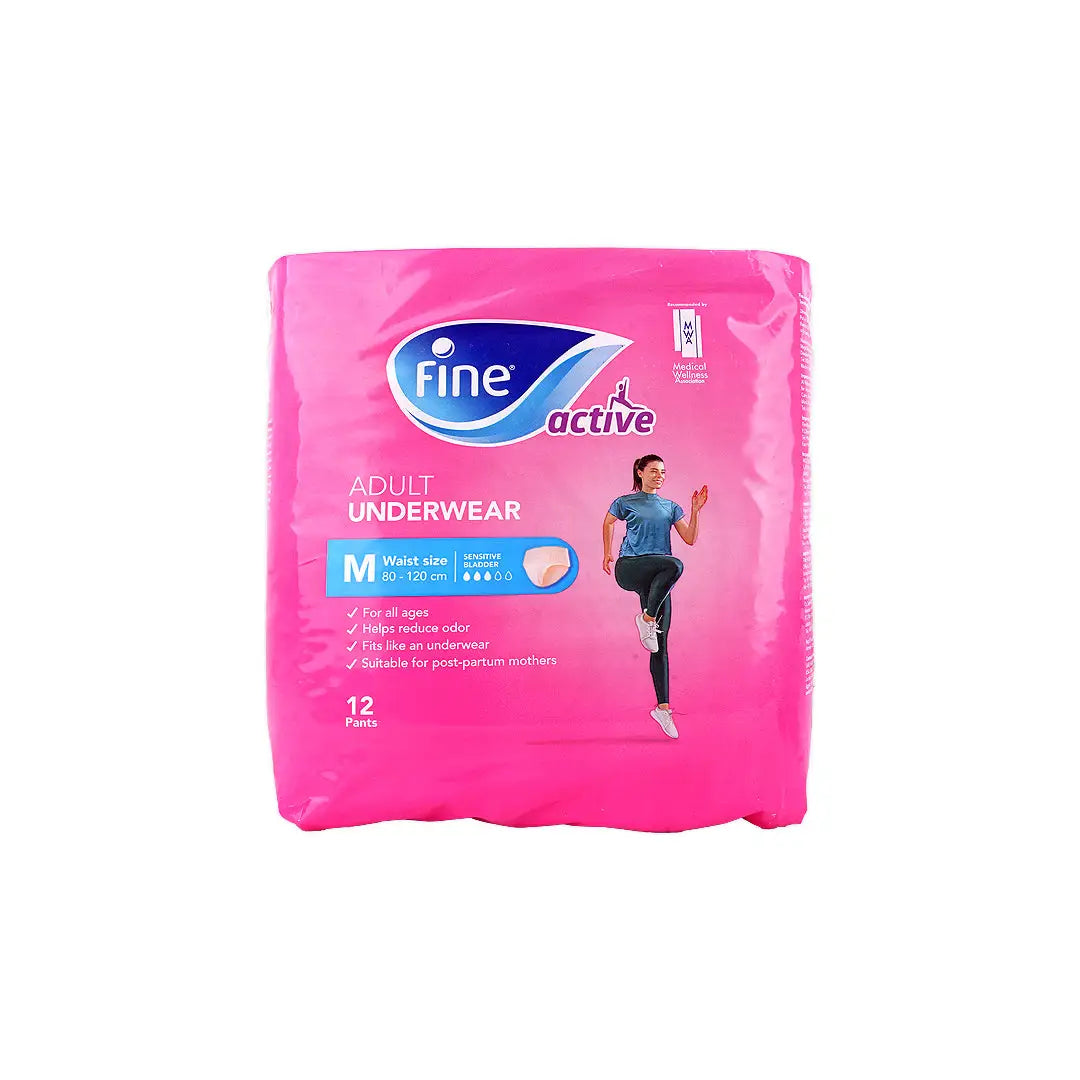 57695-Fine Adult Diaper Care Active Pull-Ups Medium 12 Pcs