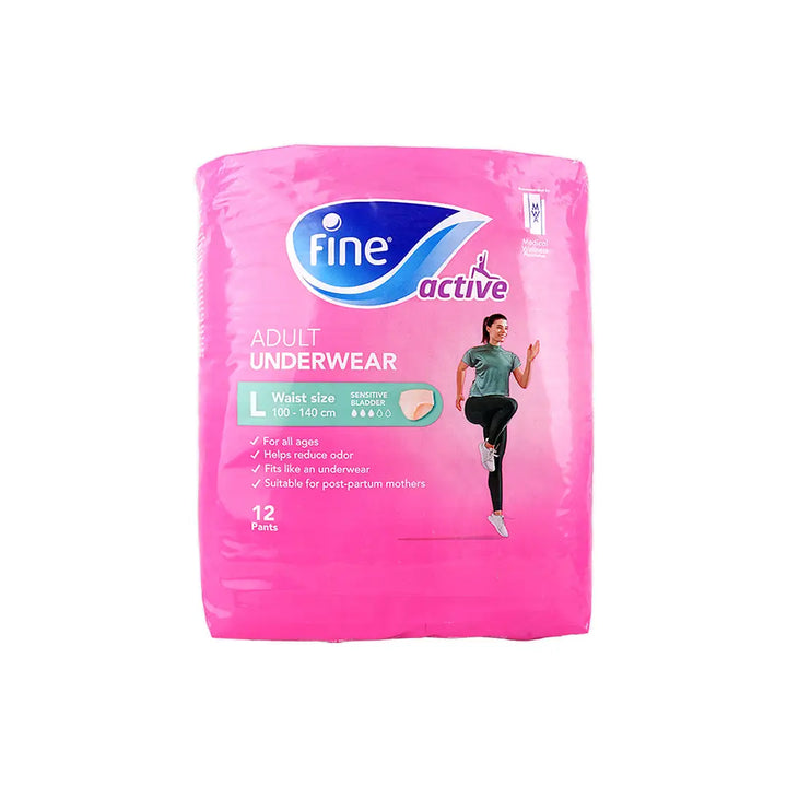 57696-Fine Adult Diaper Care Active Pull-Ups Large 12 Pcs