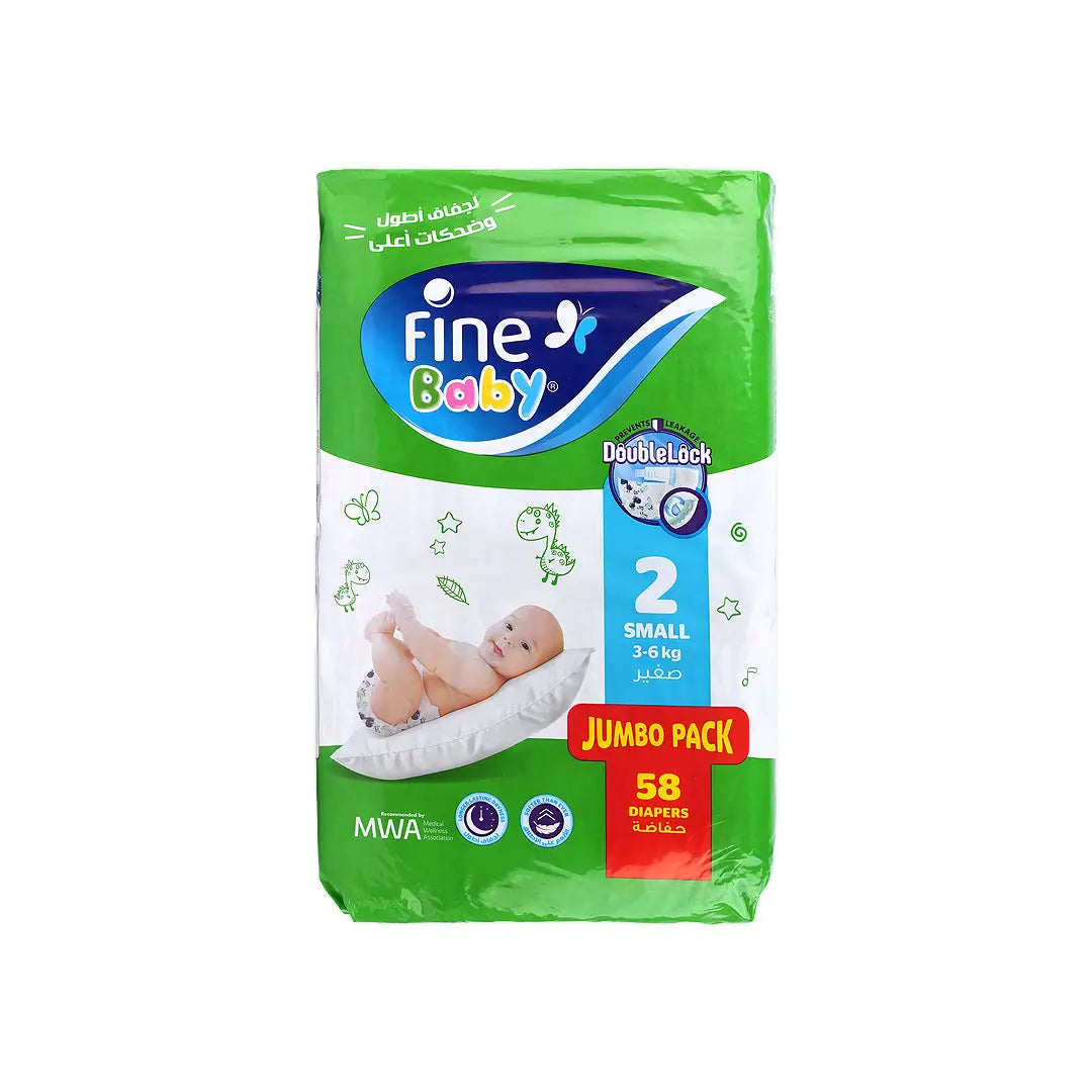 57698-Fine Baby Diaper Baby Double Lock Small No.2 58 Pcs