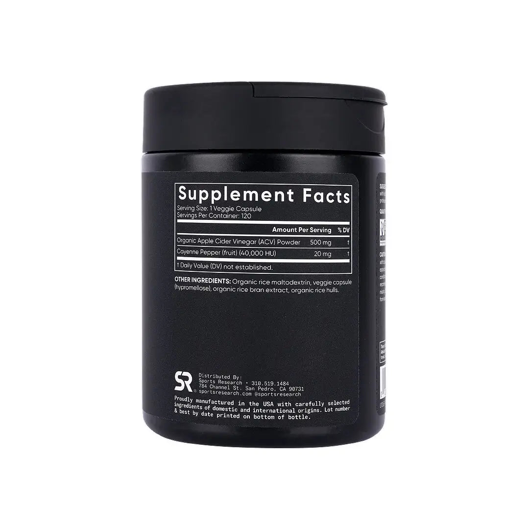 57716-Sports Research Apple Cider Vinegar 120 Veggie Capsules +1