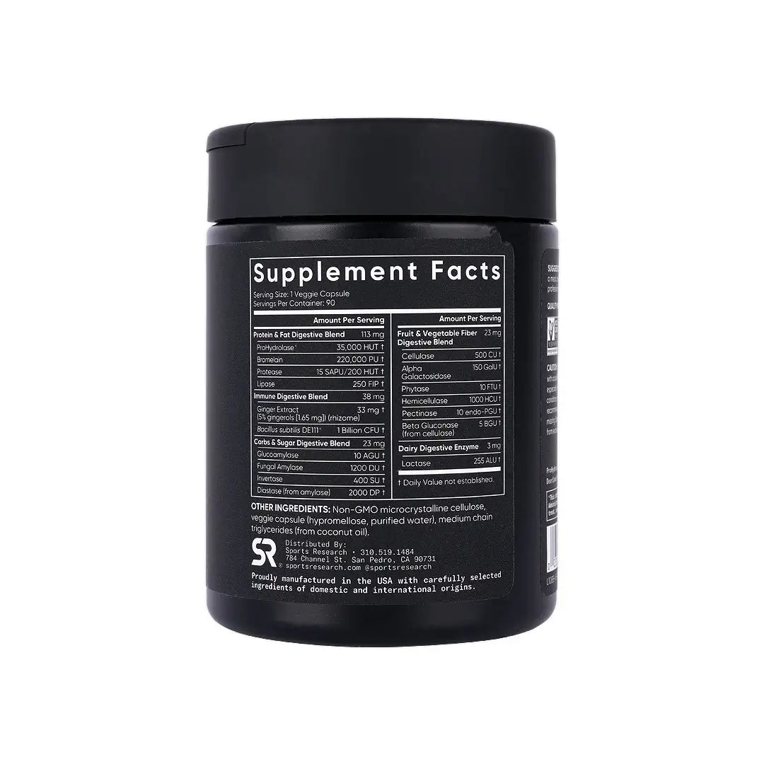 57722-Sports Research Digestive Enzymes 90 Veggie Capsules +1