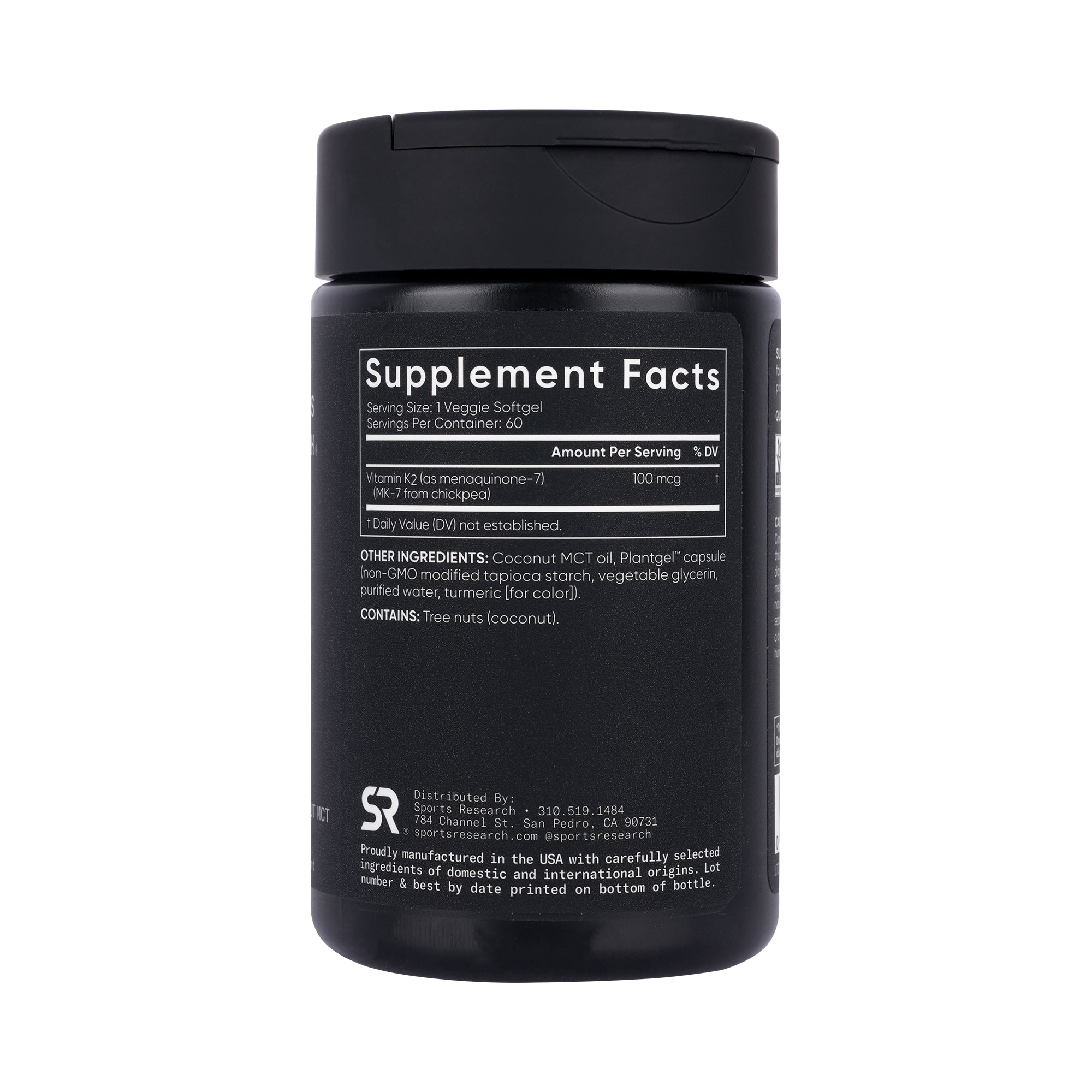 57723-Sports Research Vitamin K2 60 Veggie Softgels +1