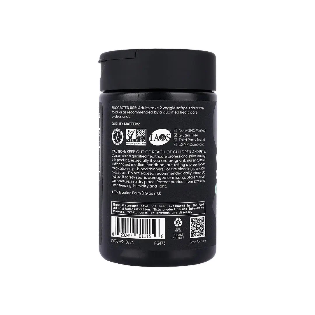 57724-Sports Research Vegan Omega - 3 Algae Oil 60 Veggie Softgels +2