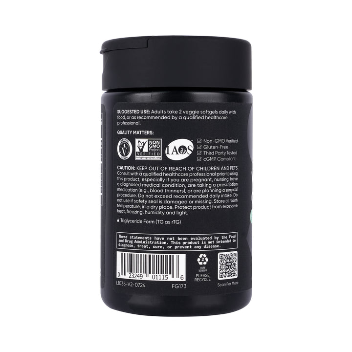 57724-Sports Research Vegan Omega - 3 Algae Oil 60 Veggie Softgels +2