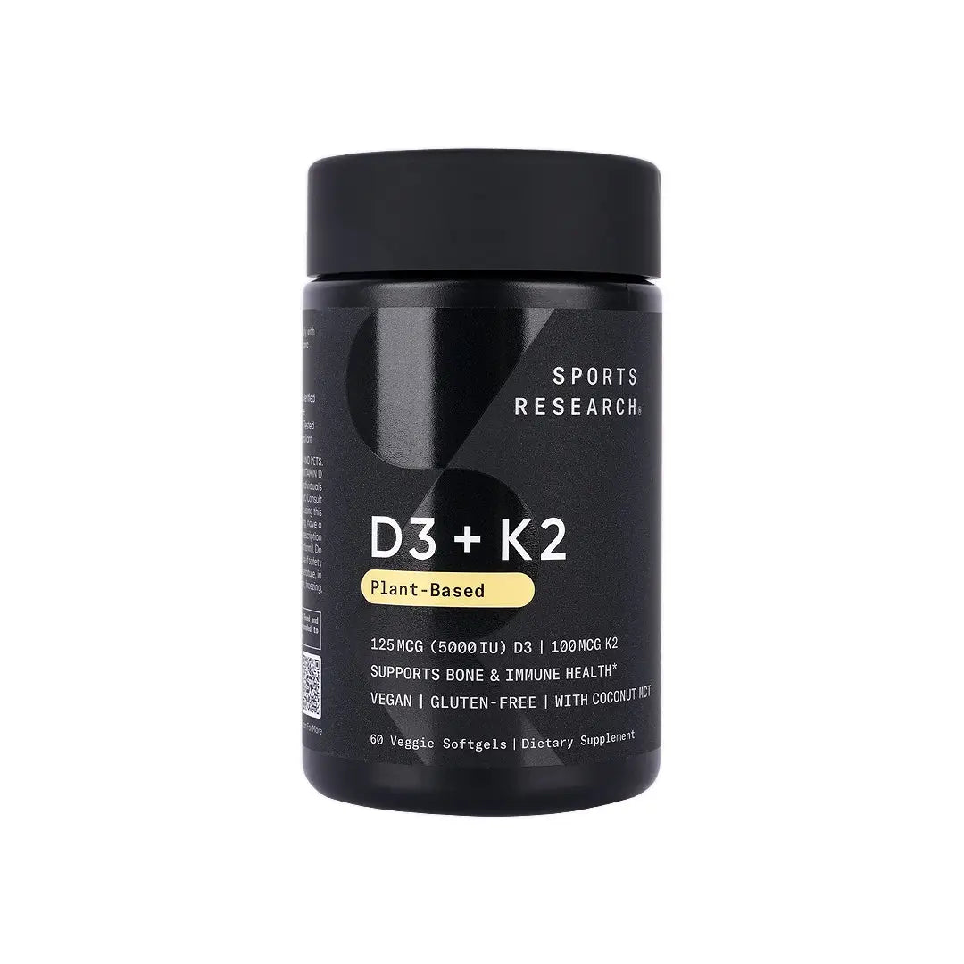 57726-Sports Research D3 + K2 Plant Based 60 Veggie Softgels