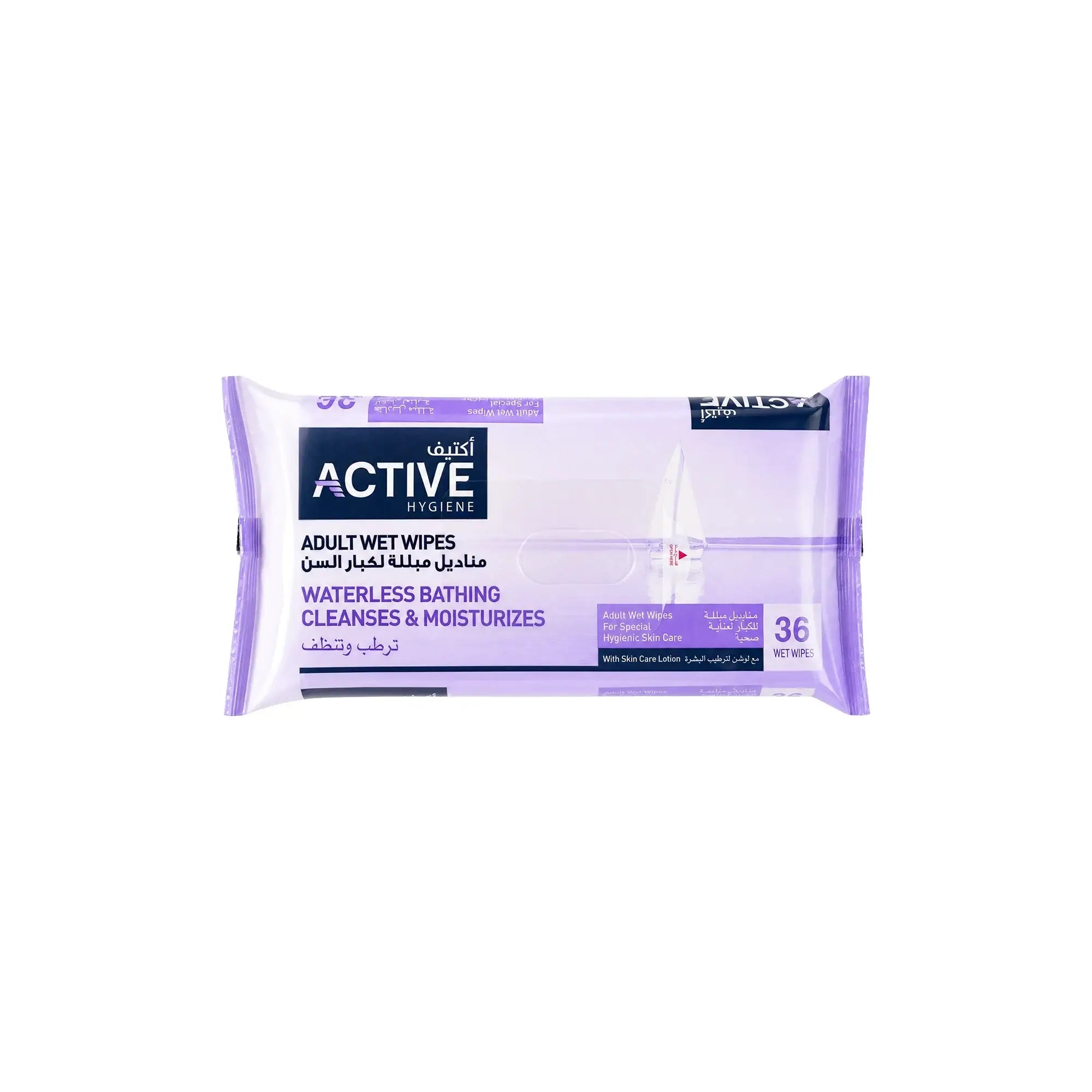 57733-Active Hygiene Adult Wet Wipes 36pcs +2