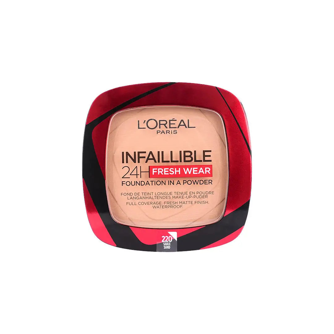 57753-L’Oréal Infaillible 24H Fresh Wear Powder 220 - Sand +2
