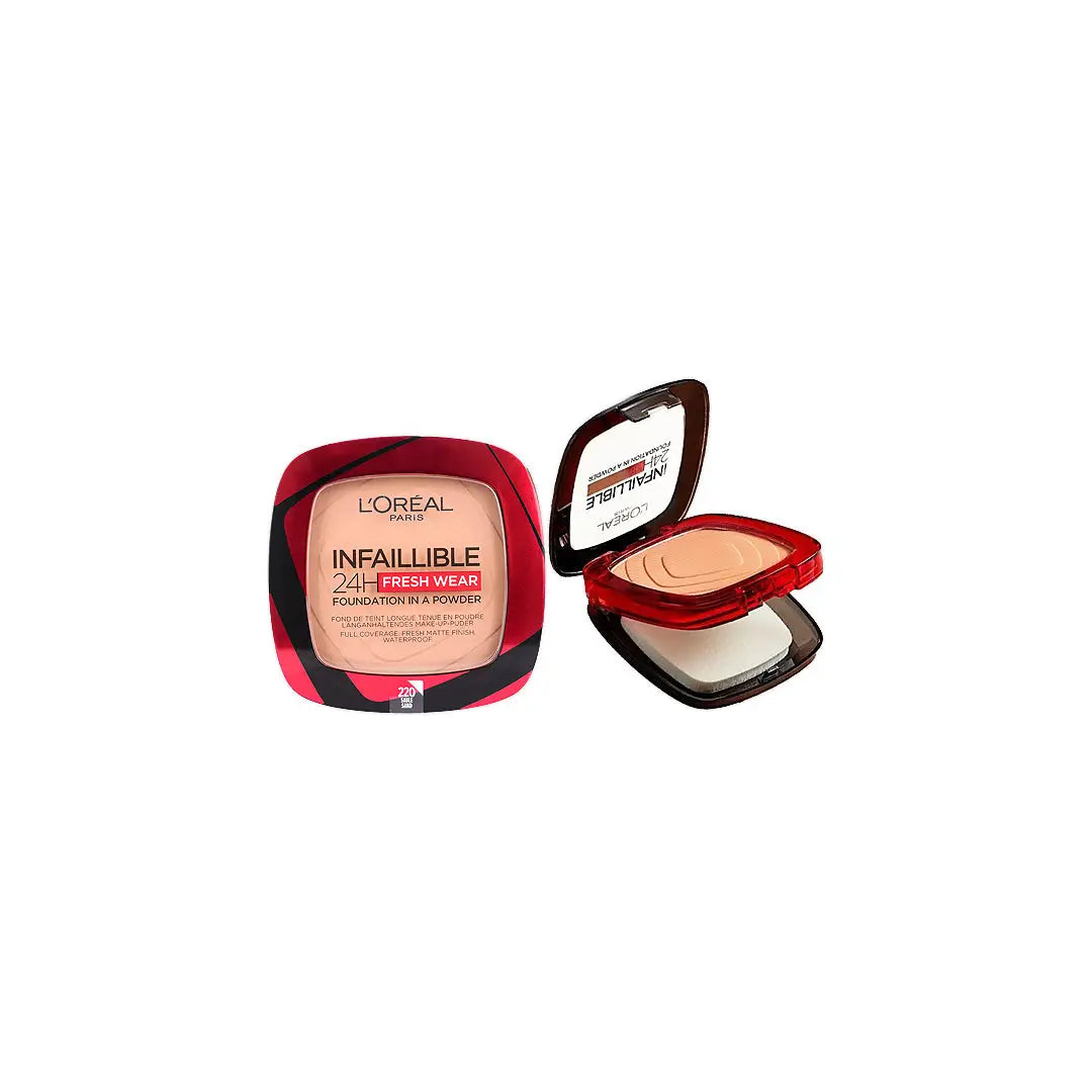 57753-L’Oréal Infaillible 24H Fresh Wear Powder 220 - Sand +1