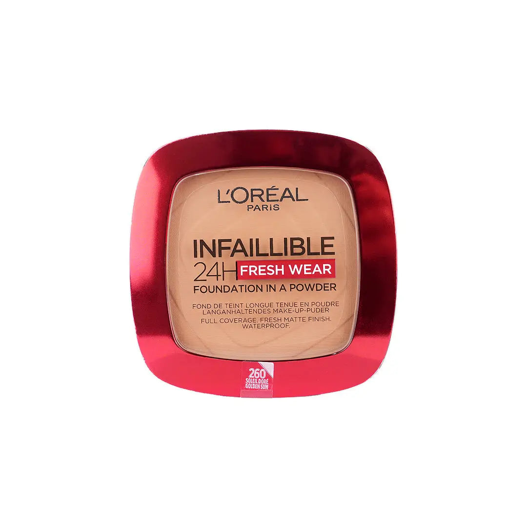 57754-L’Oréal Infaillible 24H Fresh Wear Powder 260 – Golden Sun +2