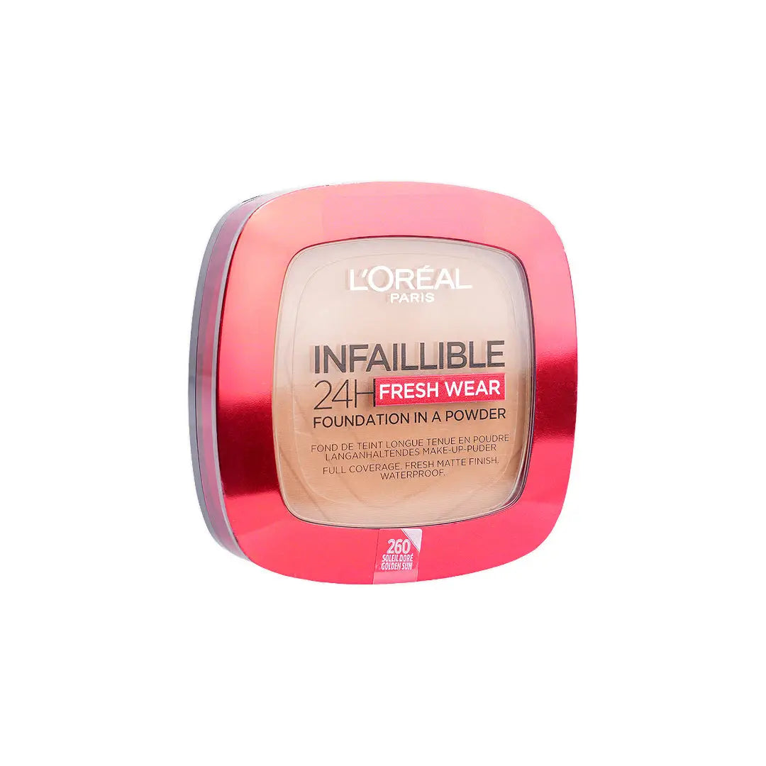 57754-L’Oréal Infaillible 24H Fresh Wear Powder 260 – Golden Sun +4