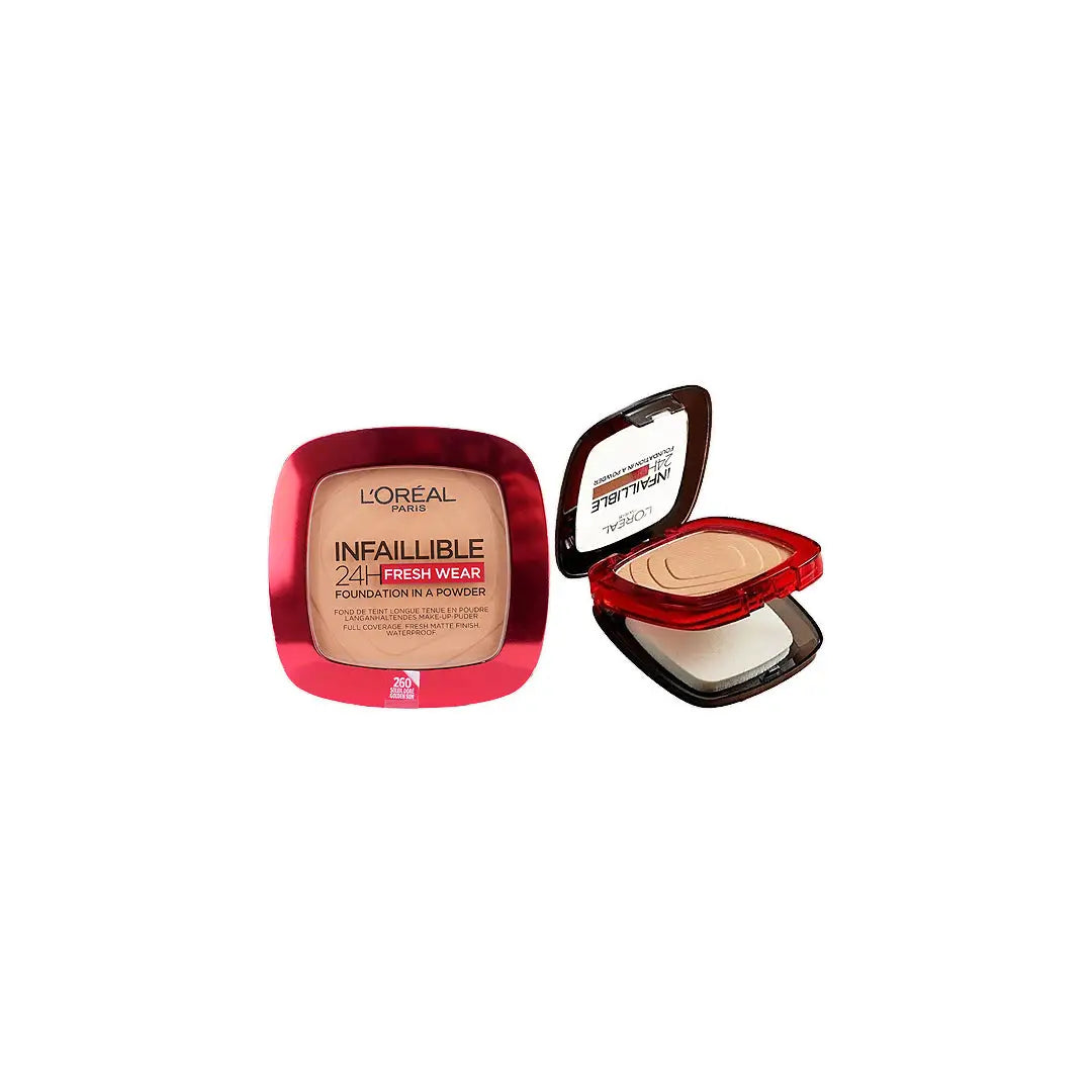 57754-L’Oréal Infaillible 24H Fresh Wear Powder 260 – Golden Sun +1