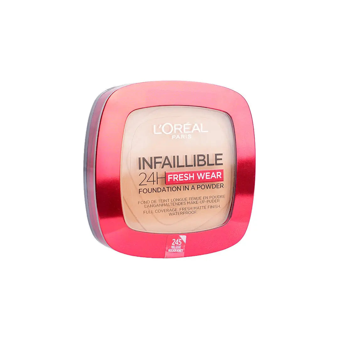 57757-L’Oréal Infaillible 24H Fresh Wear Powder 245 – Golden Honey +4