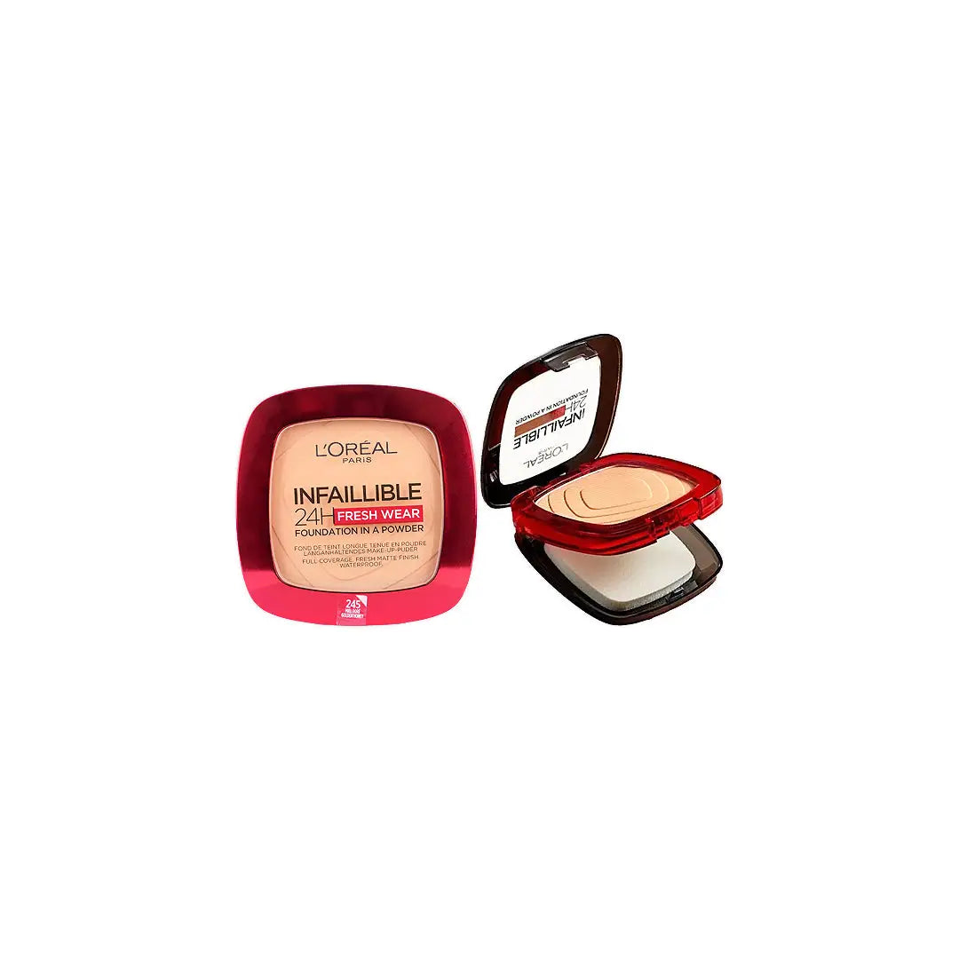 57757-L’Oréal Infaillible 24H Fresh Wear Powder 245 – Golden Honey +1
