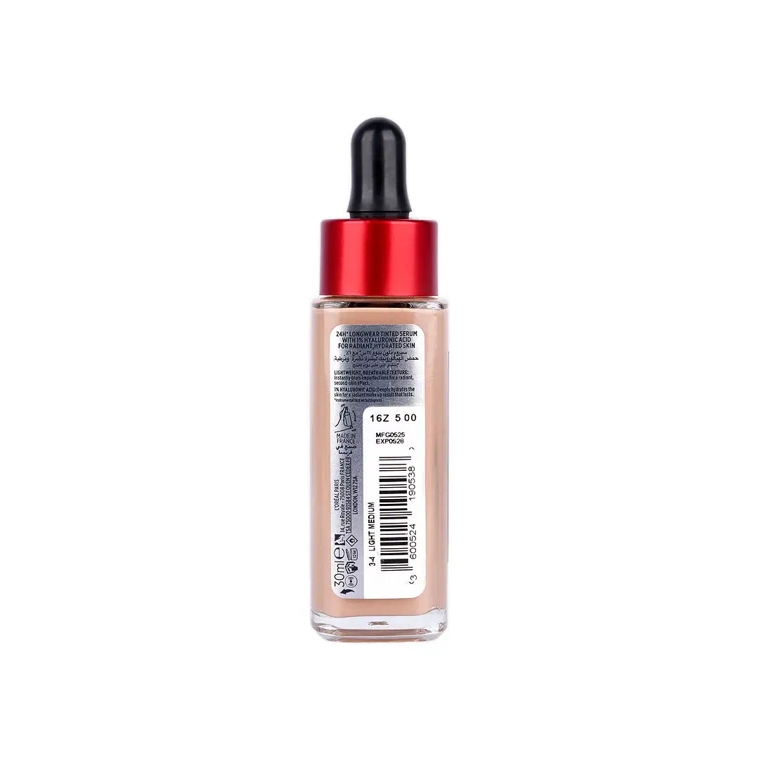 57760-L’Oreal Infallible 24H Tinted Serum 30ml 3-4  Light Medium +3
