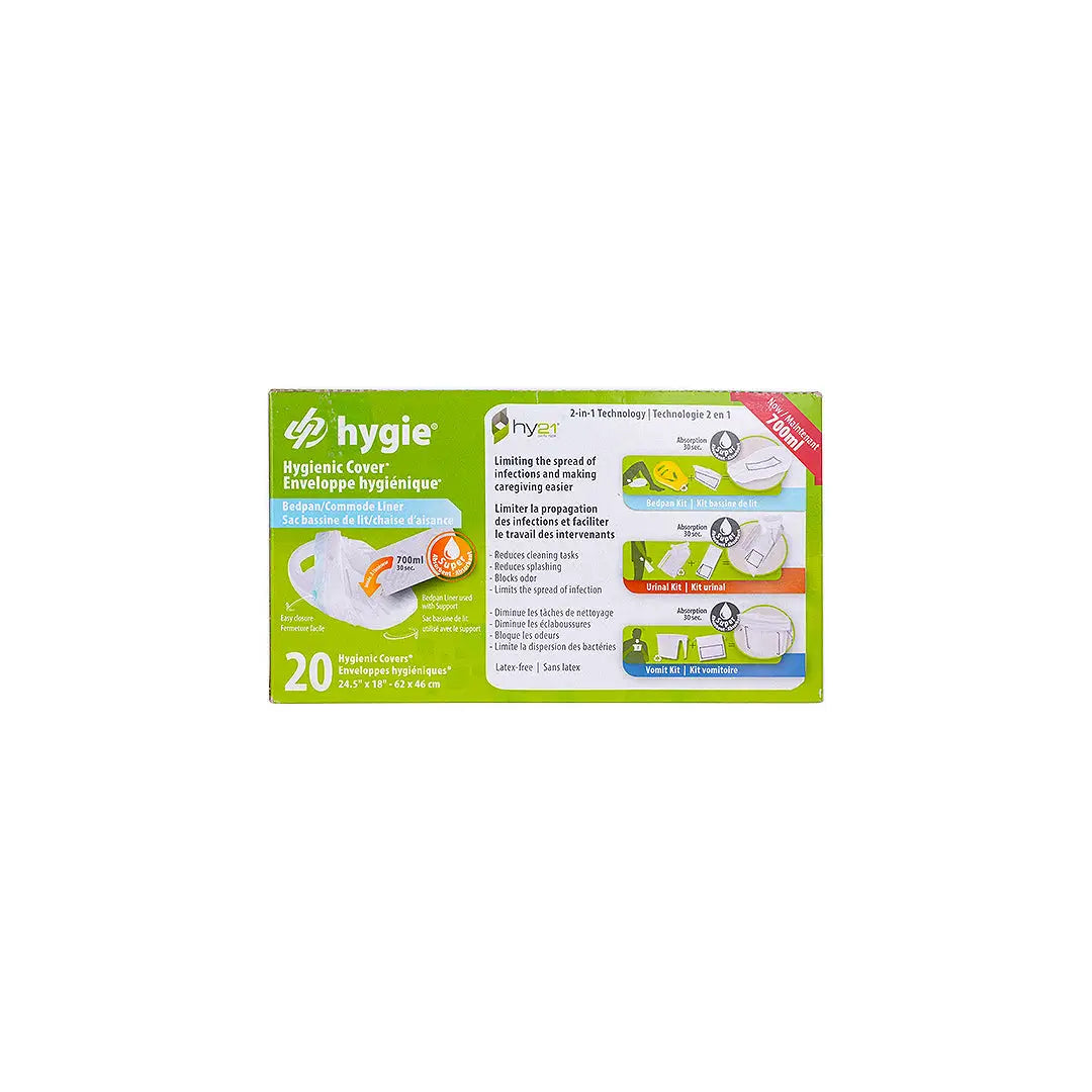 57778-Hygie Bedpan/Commode Hygenic Cover 20pcs +1