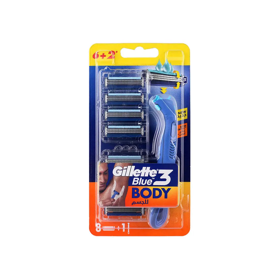 Gillette Blue 3 Body Regular Handle + 8pcs