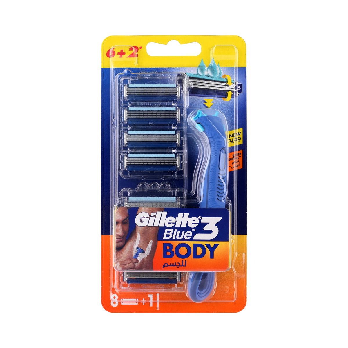 57831-Gillette Blue 3 Body Regular Handle + 8pcs +1