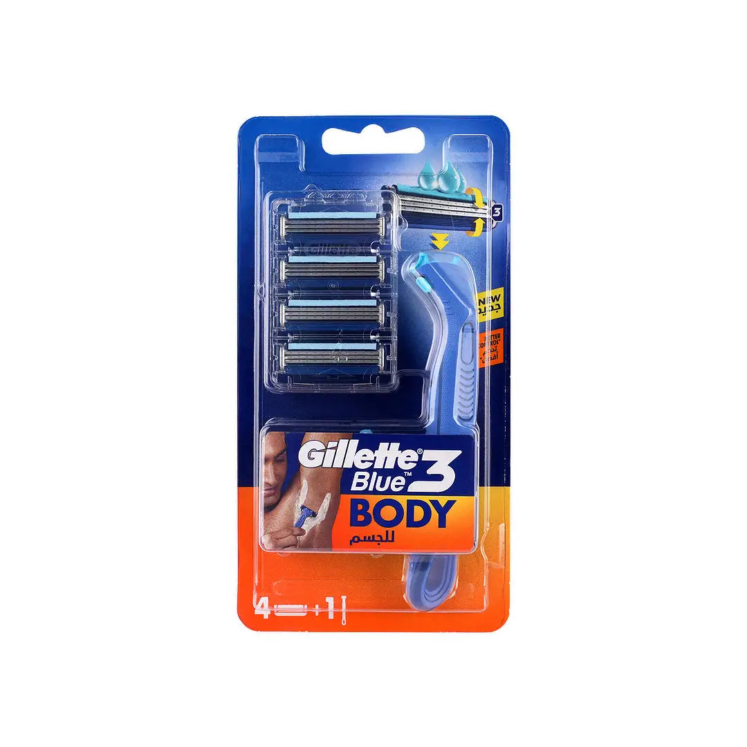 Gillette Blue 3 Body Regular Handle + 4pcs