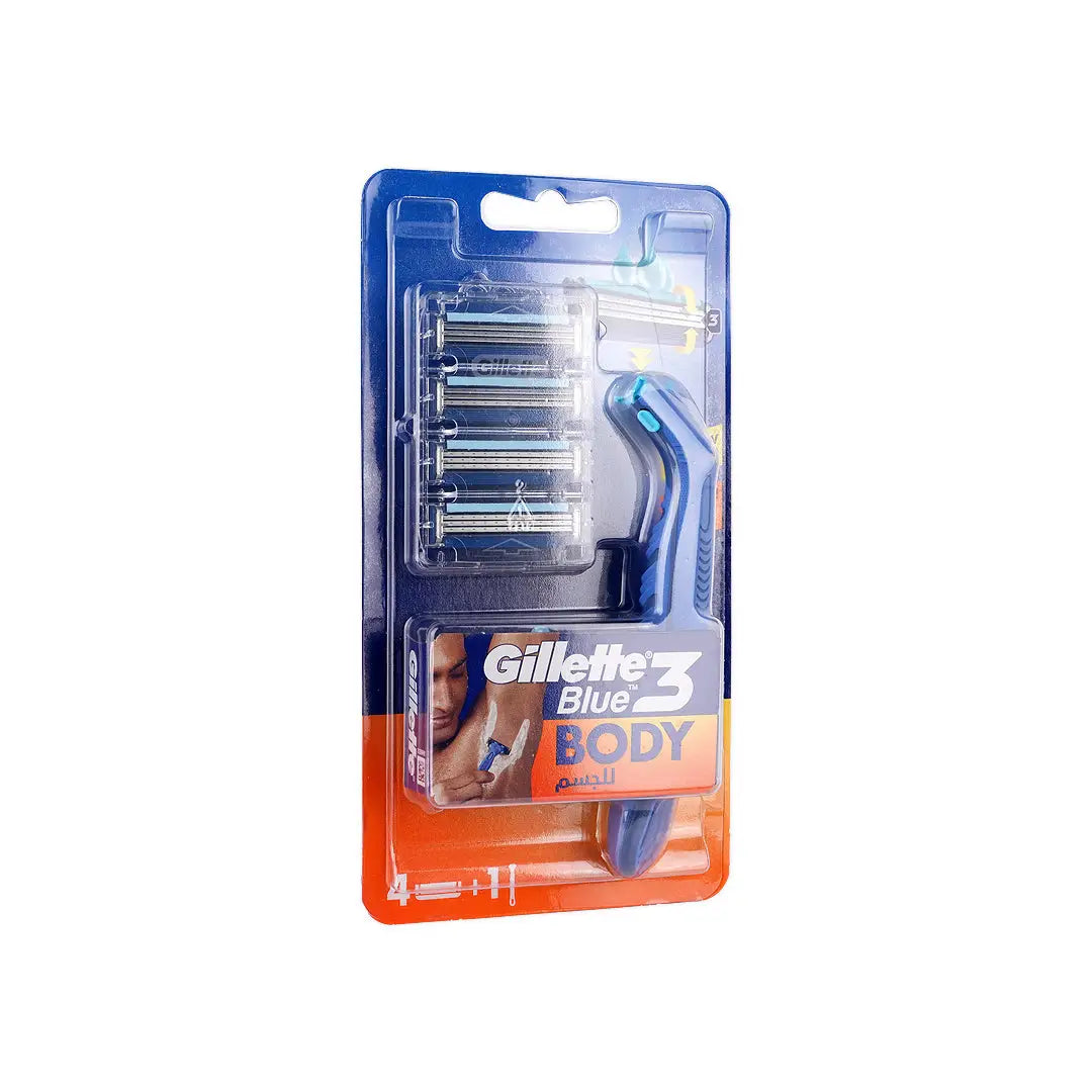 Gillette Blue 3 Body Regular Handle + 4pcs +1