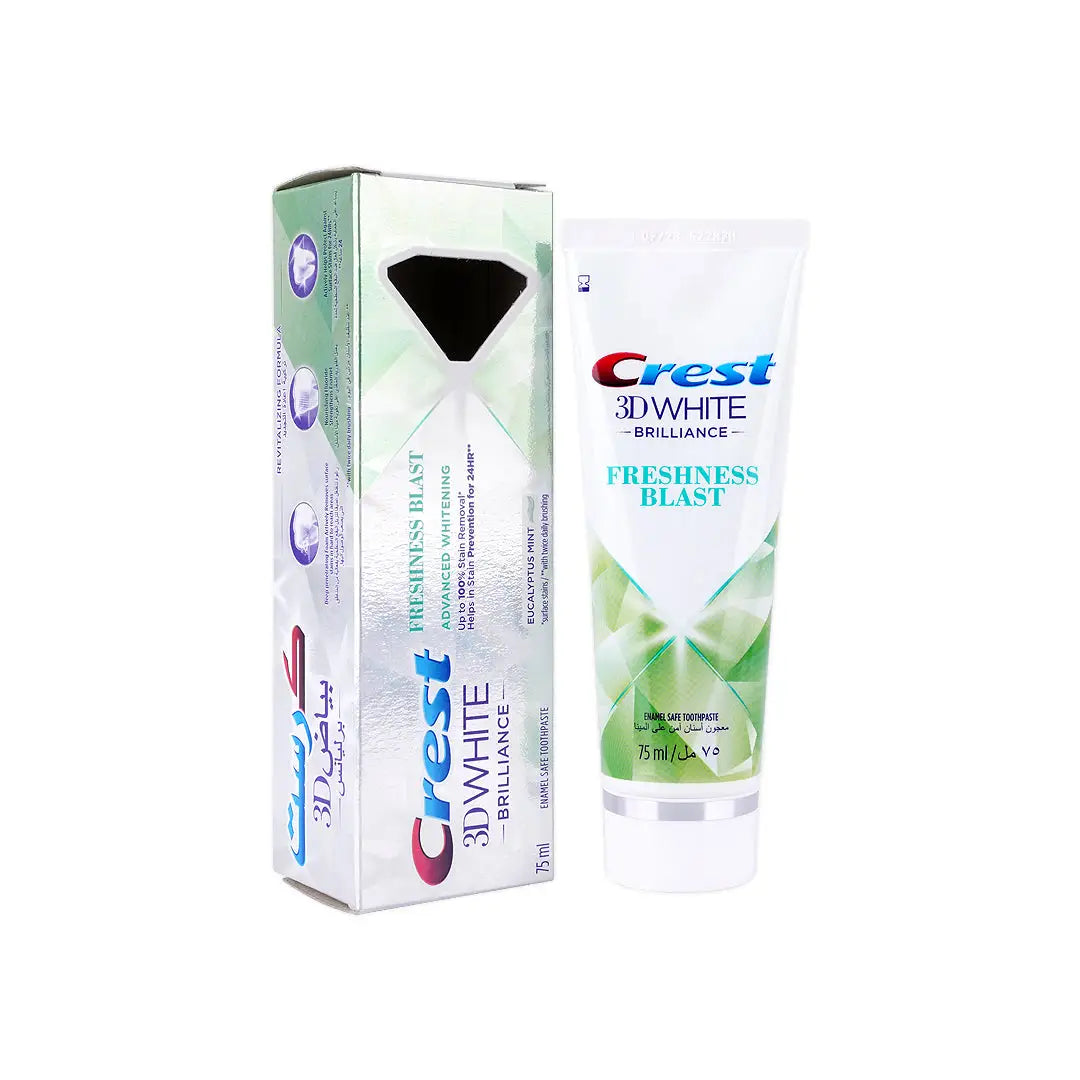 Crest 3D White Brilliance Freshness Blast Toothpaste 75ml +6