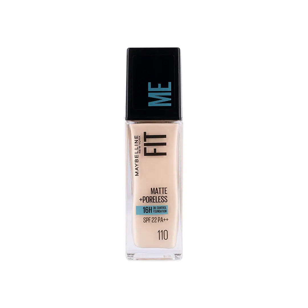 57938-Maybelline Fit Me Foundation Matte Poreless Glass Spf22 110