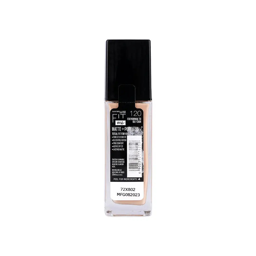 57941-Maybelline Fit Me Foundation Matte Poreless Glass SPF 120 +2