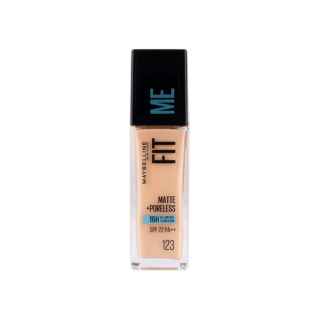57944-Maybelline Fit Me Foundation Matte Poreless Glass Spf 123