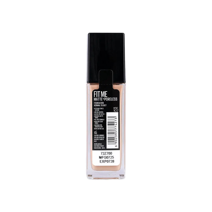 57945-Maybelline Fit Me Foundation Matte Poreless Glass SPF 125 +3
