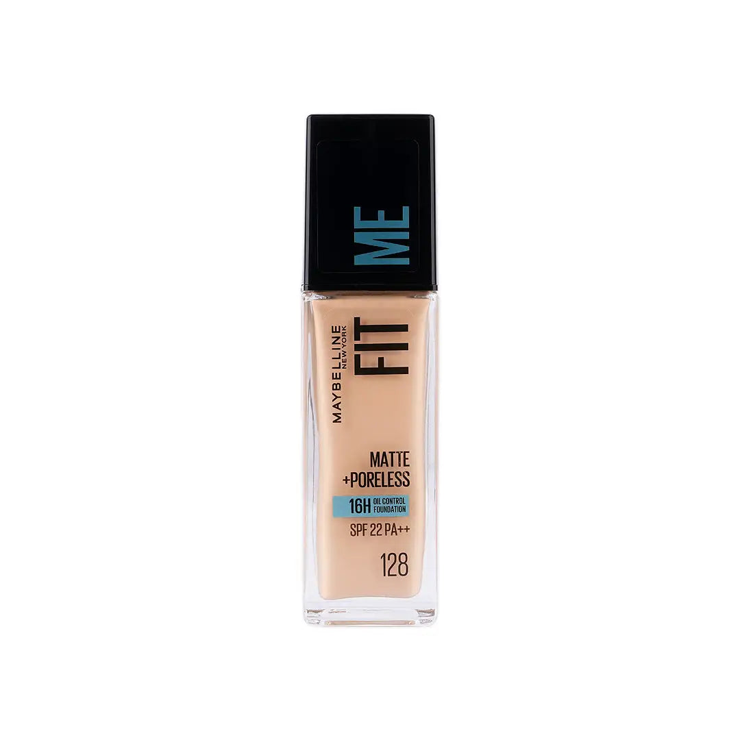 57946-Maybelline Fit Me Foundation Matte Poreless Glass Spf 128